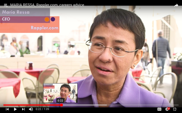 Maria Ressa talking