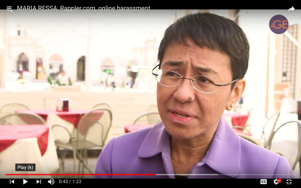 Maria Ressa talking